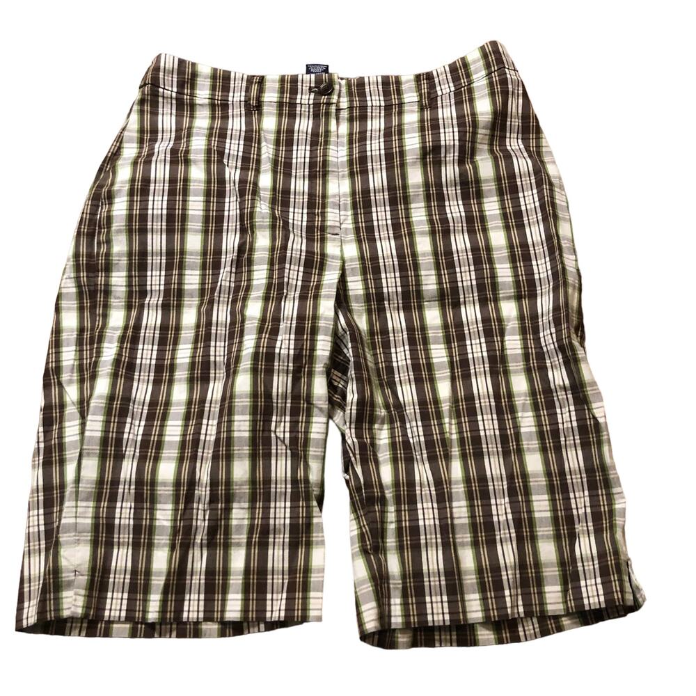 Jones New York Plaid Bermuda Shorts Sz 8